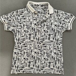 Dolce & Gabbana - White Musical Instrument Print - Polo - 8